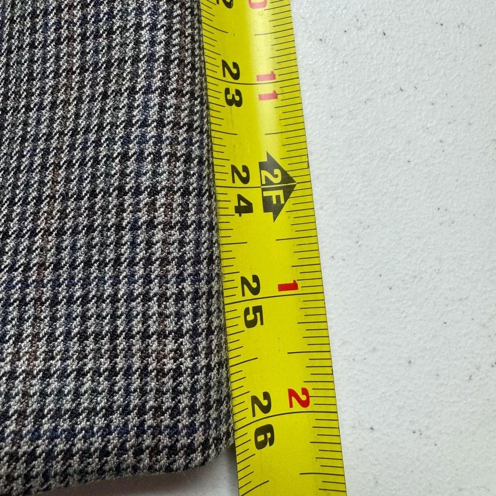 Lauren Ralph Lauren Blazer Mens 44L Houndstooth Silk‎ Wool Two Button Sport Coat